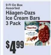 Häagen-Dazs Ice Cream Bars - 3 Pack