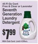 Seventh Generation Laundry Detergent