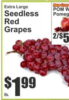 Extra Large Seedless Red Grapes