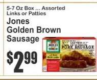 Jones Golden Brown Sausage