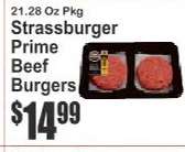 Strassburger Prime Beef Burgers