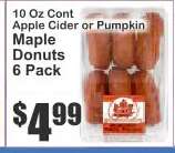 Maple Donuts 6 Pack