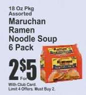 Maruchan Ramen Noodle Soup 6-Pack