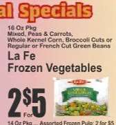 La Fe Frozen Vegetables