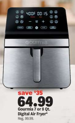 Gourmia 7 or 8 Qt. Digital Air Fryer*
