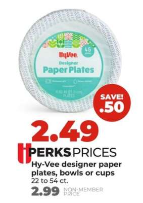 Hy-Vee Designer Paper Plates