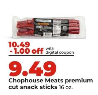 Chophouse Meats premium cut snack sticks