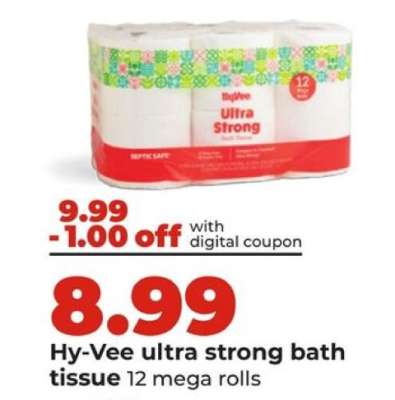 Hy-Vee ultra strong bath tissue