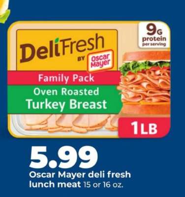 Oscar Mayer Deli Fresh Lunch Meat