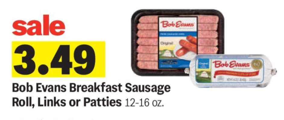Bob Evans Breakfast Sausage Roll, Links or Patties