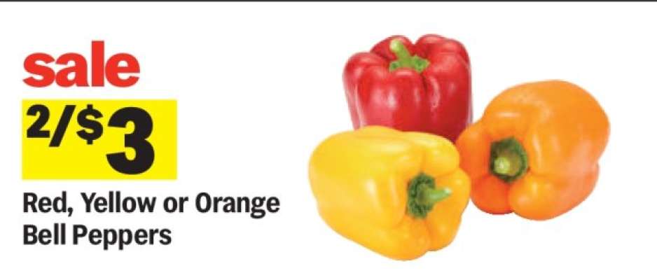 Red, Yellow or Orange Bell Peppers