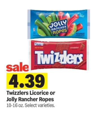 Twizzlers Licorice or Jolly Rancher Ropes