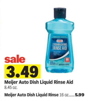 Meijer Auto Dish Liquid Rinse Aid