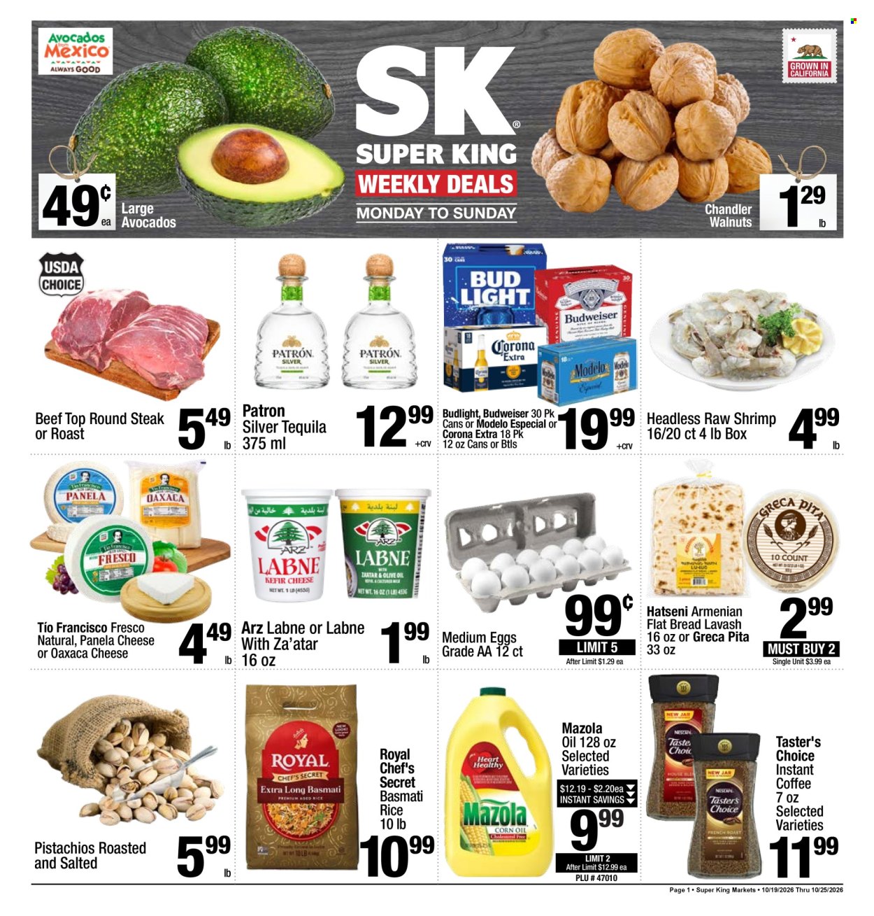 Super King Markets ad - 10/19/2026 - 10/25/2026. Page 1