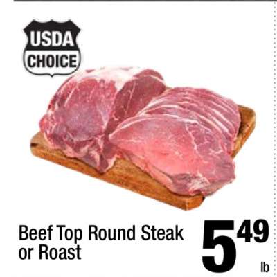 Beef Top Round Steak or Roast