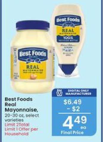 Best Foods Real Mayonnaise
