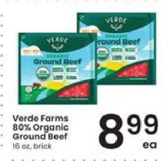 Verde Farms 80% Organic Ground Beef