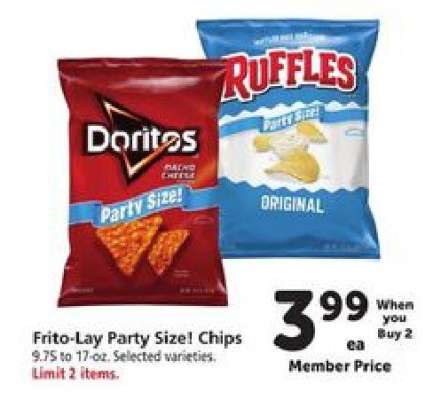 Frito Lay Party Size Chips