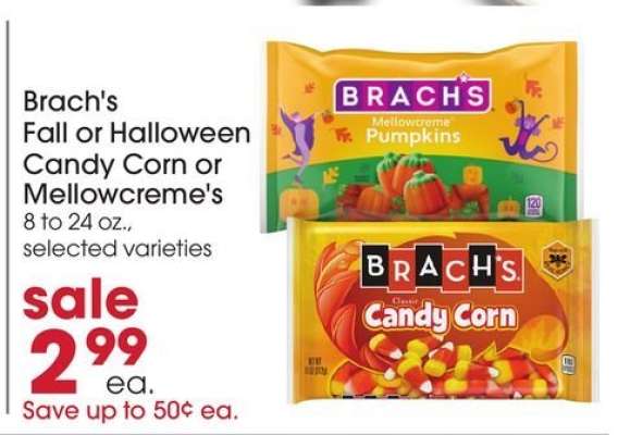 Brach's Fall or Halloween Candy Corn or Mellowcreme's