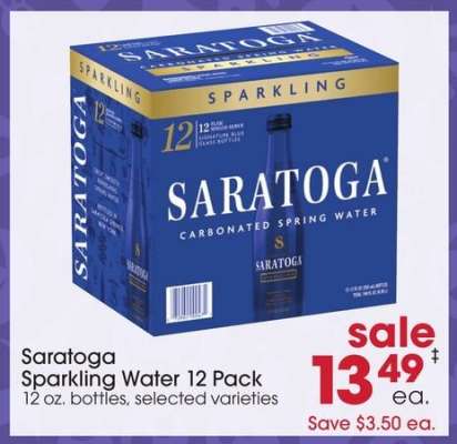 Saratoga Sparkling Water 12 Pack