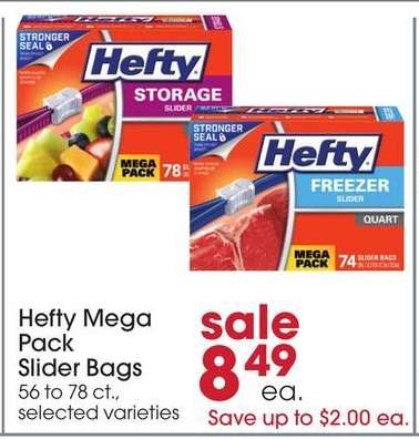 Hefty Mega Pack Slider Bags