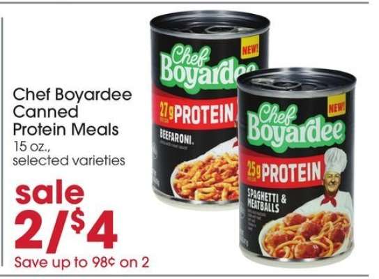 Chef Boyardee Canned Protein Meals