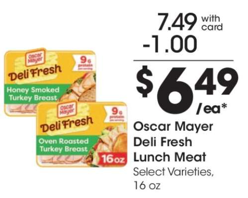 Oscar Mayer Deli Fresh Lunch Meat