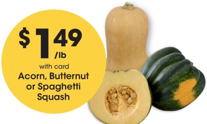 Acorn, Butternut or Spaghetti Squash