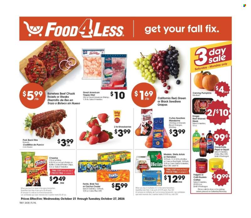 Food 4 Less Flyer - 10/21/2026 - 10/27/2026.