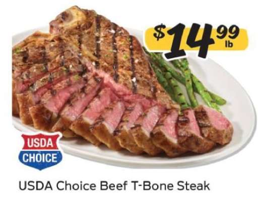 USDA Choice Beef T-Bone Steak