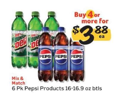 6 Pk Pepsi Products
