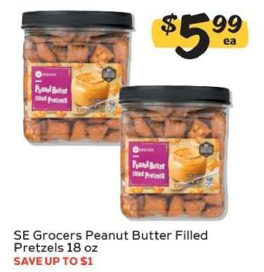 SE Grocers Peanut Butter Filled Pretzels