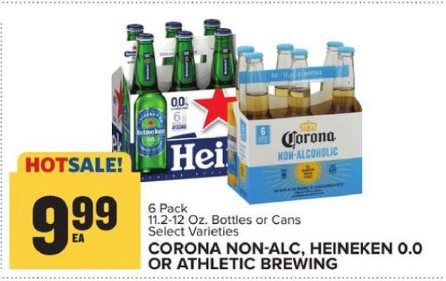 CORONA NON-ALC, HEINEKEN 0.0 OR ATHLETIC BREWING