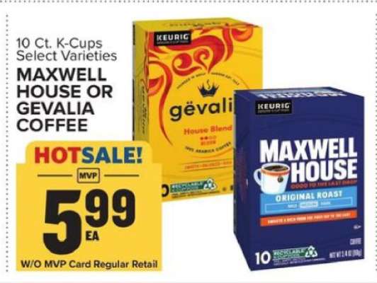 Maxwell House or Gevalia Coffee