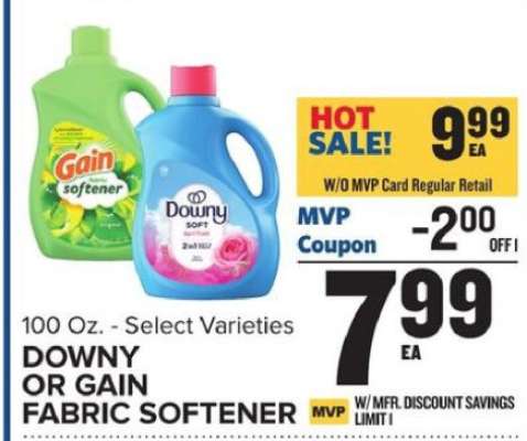 Downy or Gain Fabric Softener