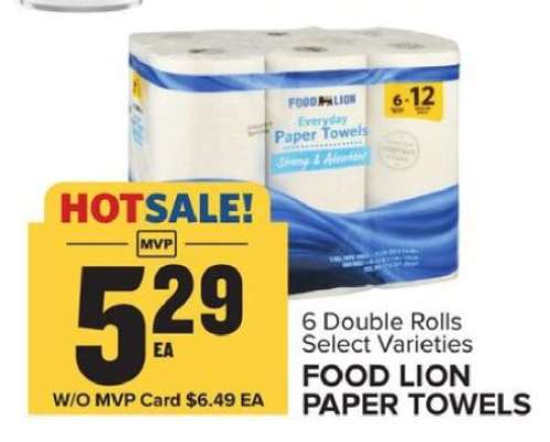 FOOD LION PAPER TOWELS