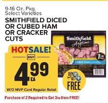 Smithfield Diced or Cubed Ham or Cracker Cuts