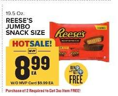 REESE'S JUMBO SNACK SIZE
