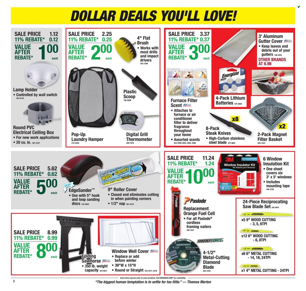 Menards ad - 10/22/2026 - 11/01/2026. Page 2