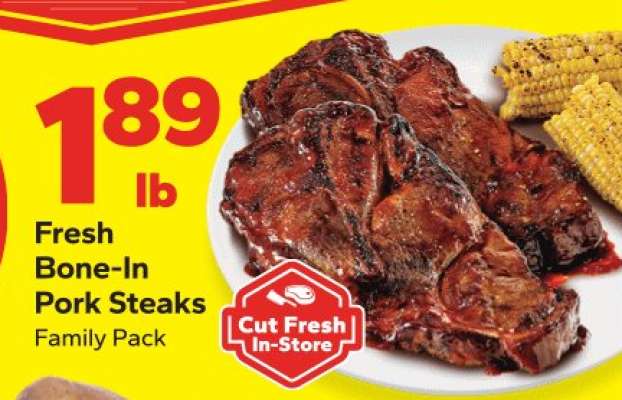 Fresh Bone-In Pork Steaks