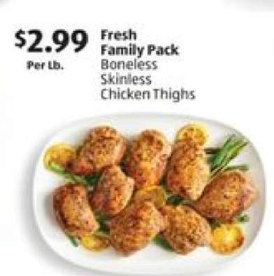 Fresh Family Pack Boneless Skinless Chicken Thighs