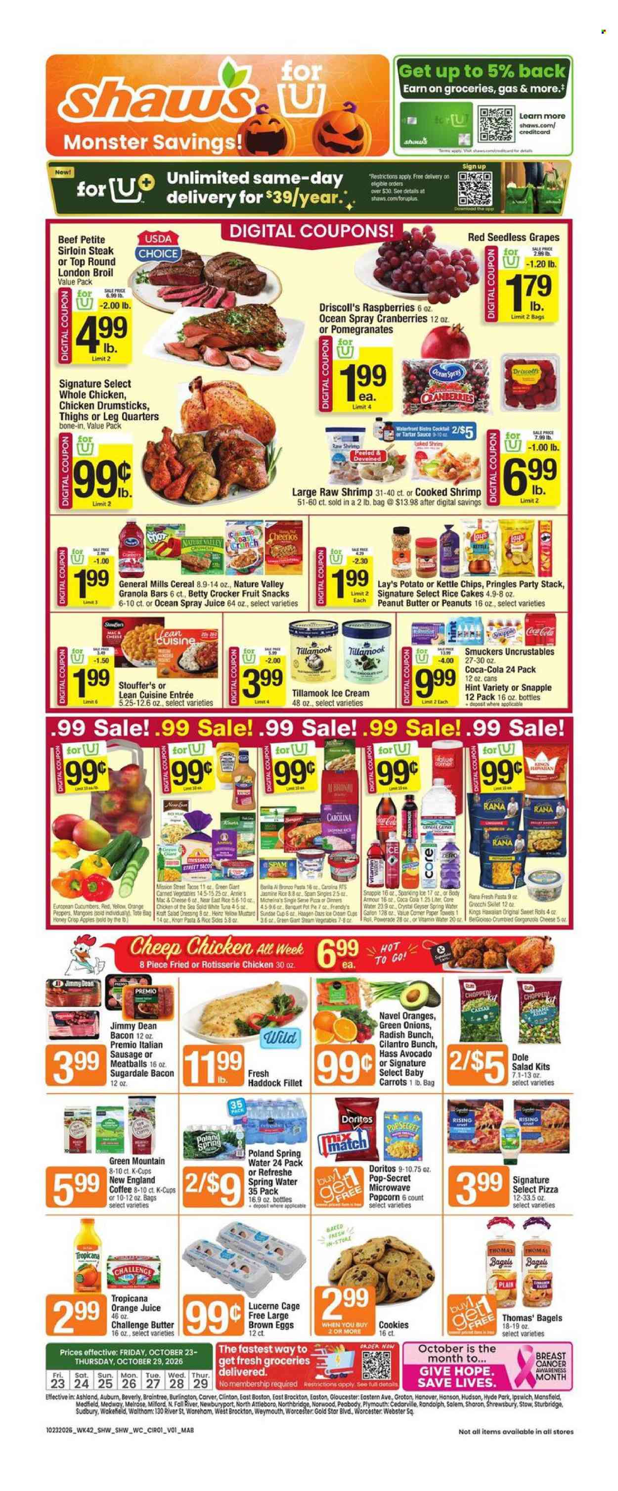 Shaw’s ad - 10/23/2026 - 10/29/2026. Page 1