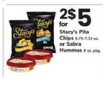 Stacy's Pita Chips or Sabra Hummus
