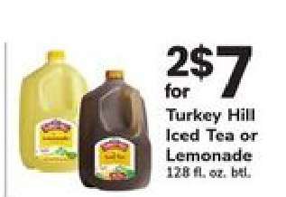 Turkey Hill Iced Tea or Lemonade