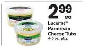 Lucerne Parmesan Cheese Tubs