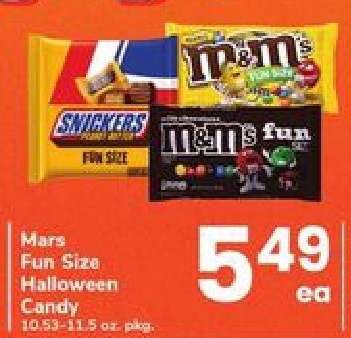 Mars Fun Size Halloween Candy