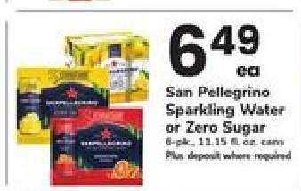 San Pellegrino Sparkling Water or Zero Sugar