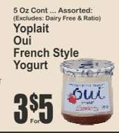 Yoplait Oui French Style Yogurt