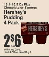 Hershey's Pudding 4 Pack
