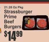 Strassburger Prime Beef Burgers